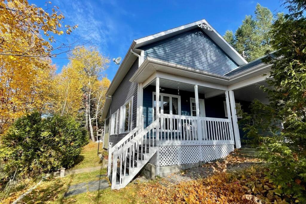 Le Chalet Bleu, Aux Pieds Des Monts-Valin Saint-David-de-Falardeau Exterior foto